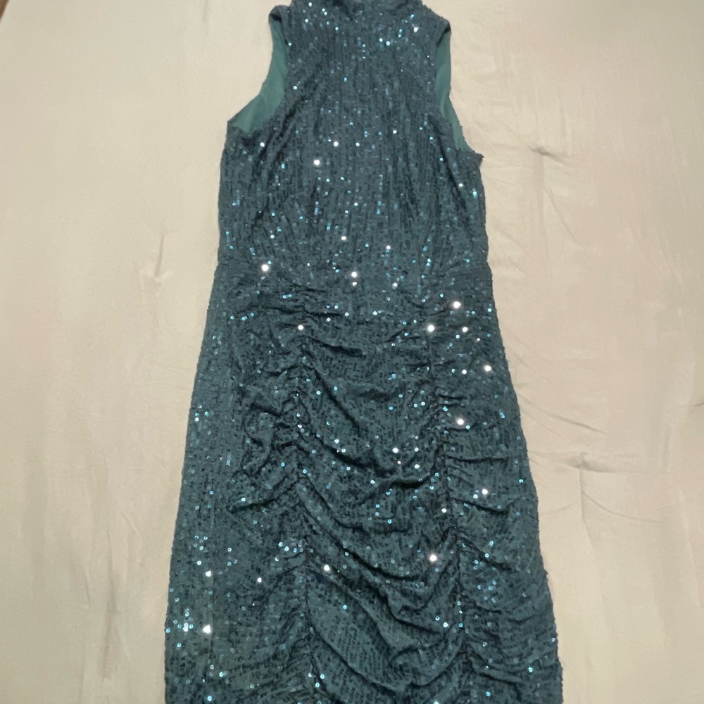 Angel Biba Teal Sequin Dress